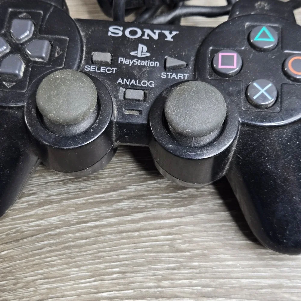 2 Sony PlayStation 2 DualShock 2 Controller OEM Black scph-1010 Lot Parts